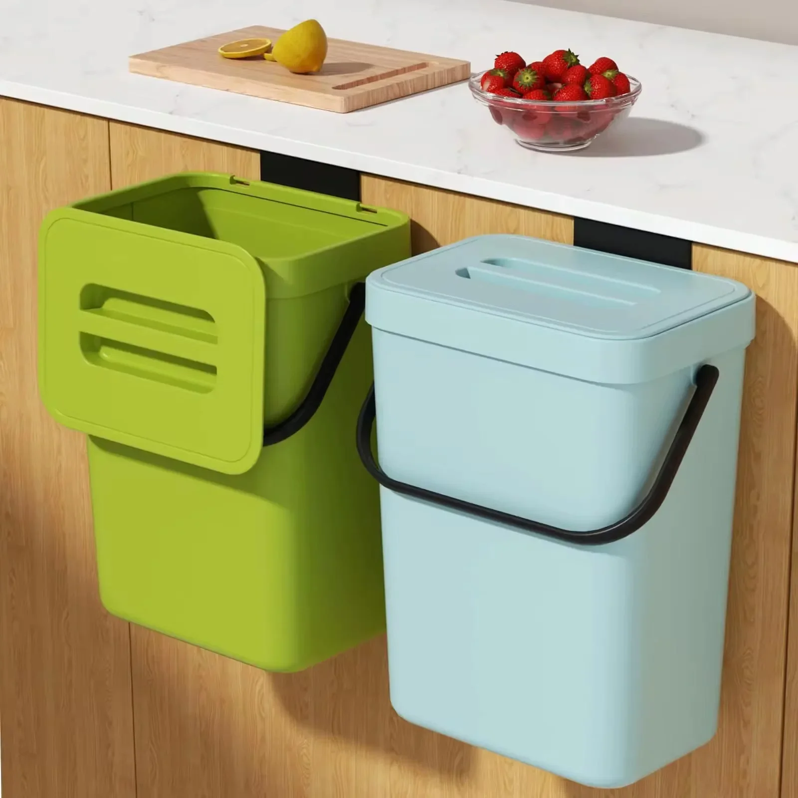 Compost Bin Countertop - Food Waste Basket Bin for Kitchen,