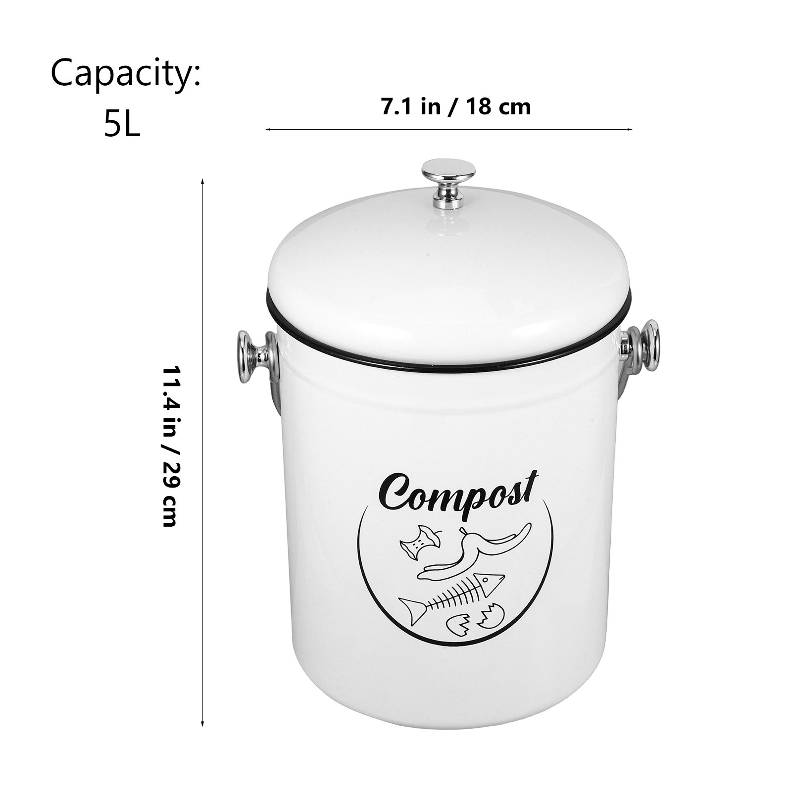 5L Kitchen Compost Bin Iron La - Compost Bin Countertop review and price